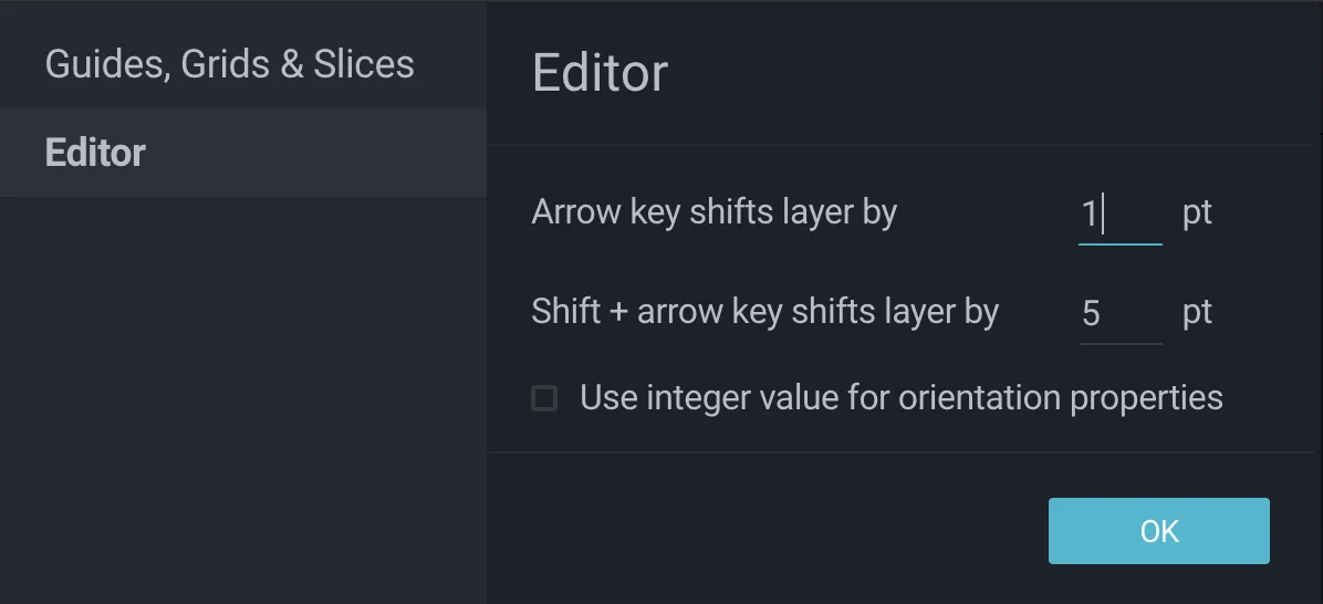 Move Layers Settings